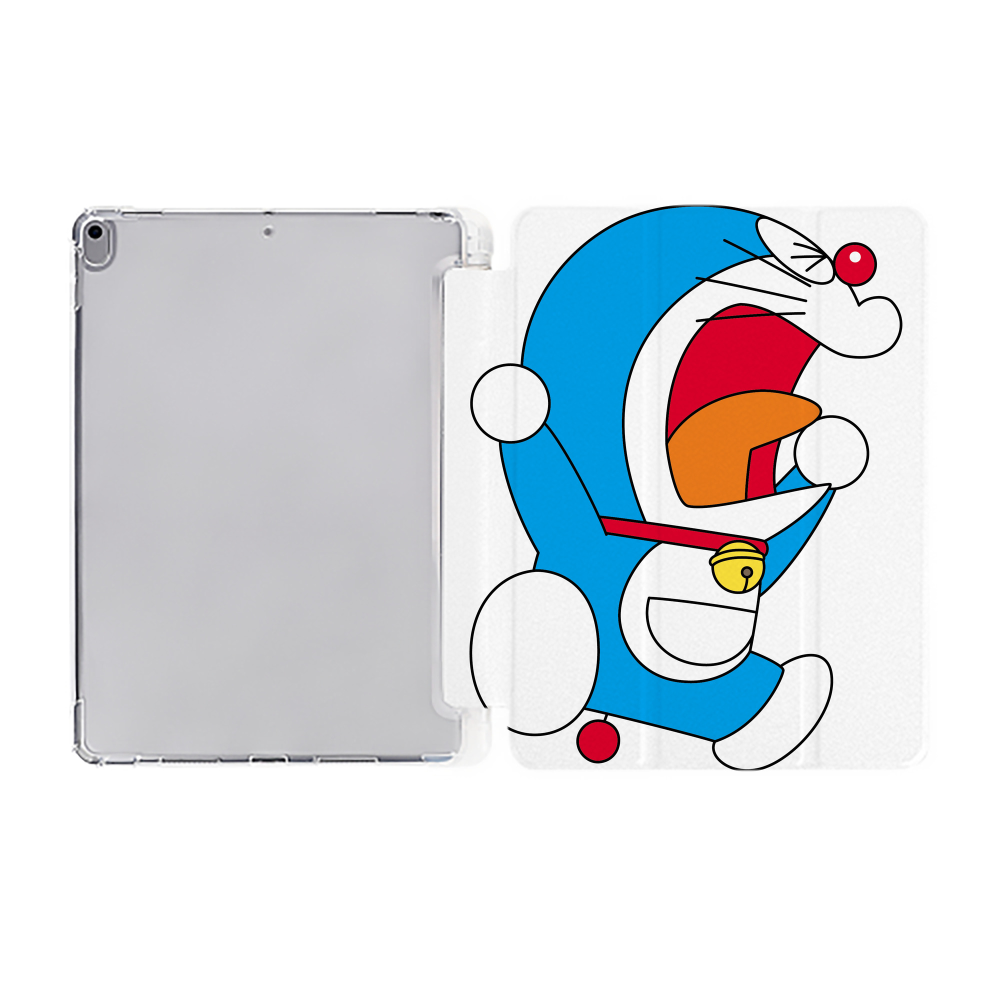 （画像用） ドラえもん Doraemon IPad ケース ペン収納付き 三つ折りスタンド PUレザー×シリコン 対応機種9.5/10.5/10.9インチ